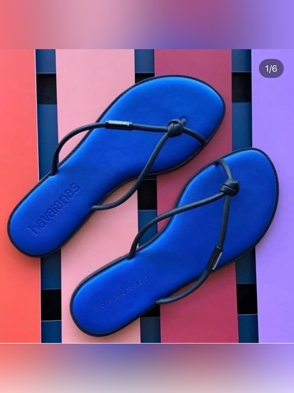 Havaianas Royal Una Caju Slim Strap Flip Flops Size 10